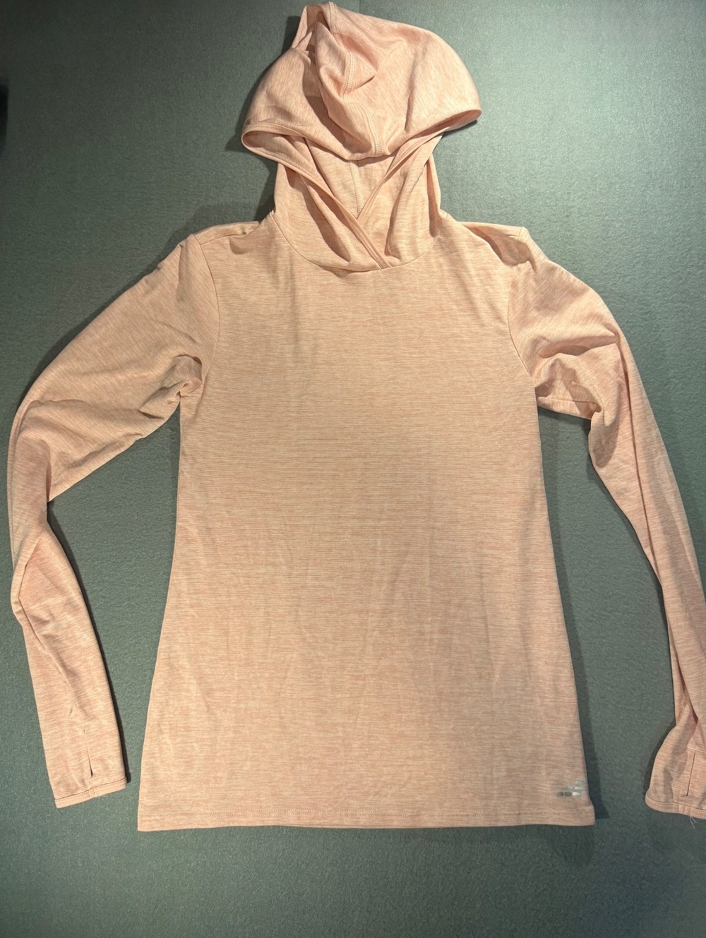 BCG Women's Peach Lightweight Hoodie Long Sleeve Shirt Size Small